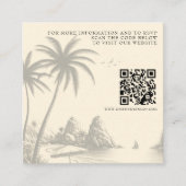 Cancun Passport Wedding QR Informatiekaartje (Voorkant)