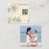 Cancun Passport Wedding QR Informatiekaartje (Voorkant / Achterkant)