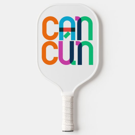 Cancun Pop Art Letters Pickleball Paddle (Voorkant)
