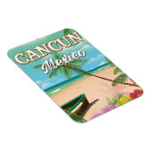 Cancun poster op het strand van Mexico Magneet (Rechterzijde)