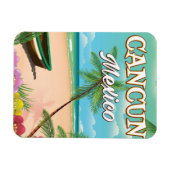 Cancun poster op het strand van Mexico Magneet (Horizontaal)