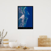 Cancun, poster van de Mexicaanse satelliet (Keuken)