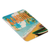 Cancun poster van Mexicaanse Beach Vintage Magneet (Rechterzijde)
