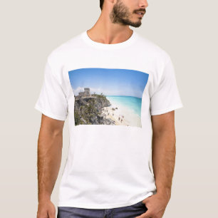 Cancun, Quintana Roo, Mexico - Ruïnes op een heuve T-shirt
