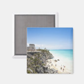 Cancun, Quintana Roo, Mexico - Ruins on a hill Magneet (Voorkant / Achterkant)