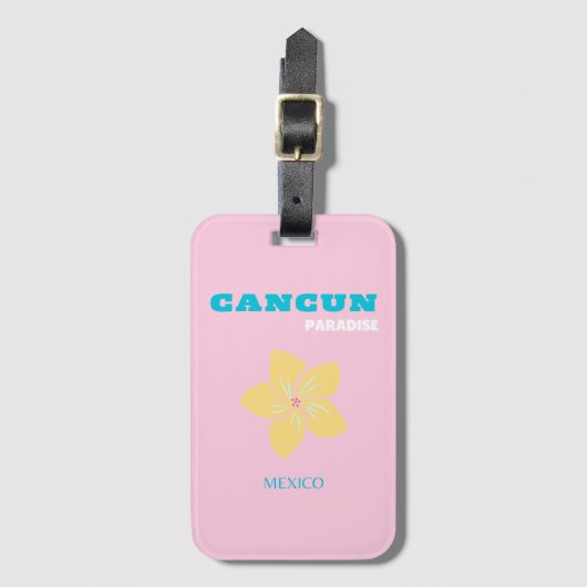 Cancun Reiskunst, Reiskunst, Preppy, Preppy Kamer Bagagelabel (Voorkant (verticaal))