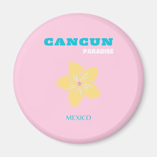 Cancun Reiskunst, Reiskunst, Preppy, Preppy Kamer Magneet (Voorkant)