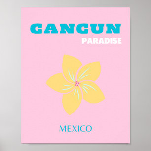 Cancun Reiskunst, Reiskunst, Preppy, Preppy Kamer Poster
