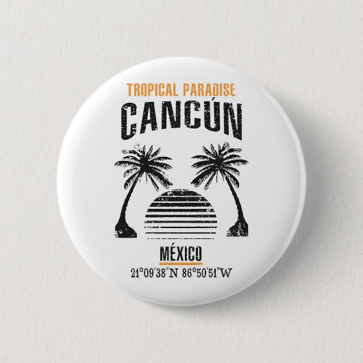 Cancún Ronde Button 5,7 Cm (Voorkant)