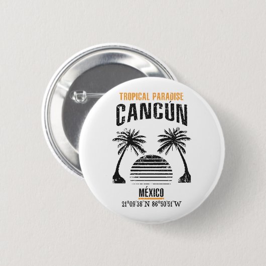 Cancún Ronde Button 5,7 Cm (Voorkant /achterkant)