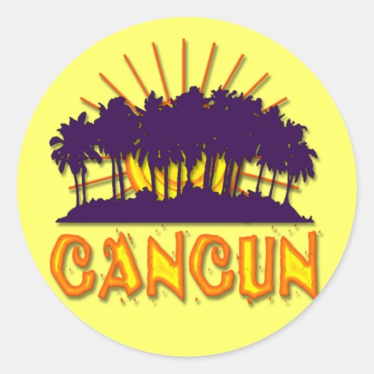 CANCUN RONDE STICKER (Voorkant)