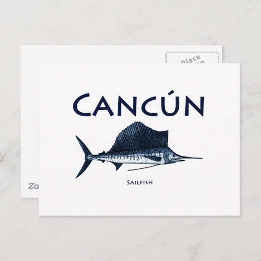 Cancun Sailfish Briefkaart (Voorkant / Achterkant)