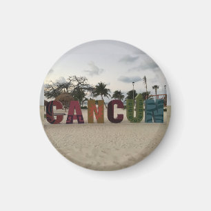Cancun Sign - Playa Delfijne, Mexico Magnet