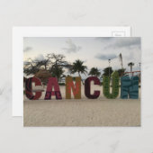 Cancun Sign - Playa Delfine, Mexico-Briefkaart Briefkaart (Voorkant / Achterkant)