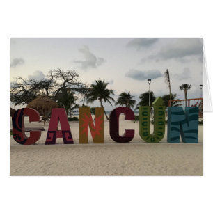 Cancun Sign - Playa Delfine, Mexico-Kaart