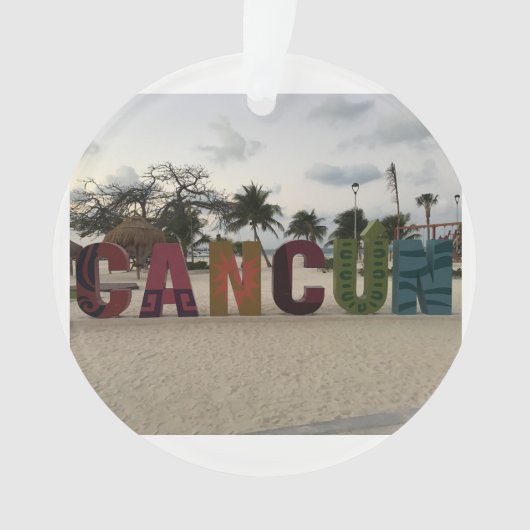 Cancun Sign - Playa Delfine, Mexico-Ornament Ornament (voorkant)