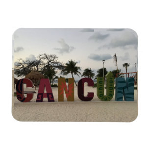 Cancun Sign - Playa Delfine, Mexico Photo Magnet Magneet