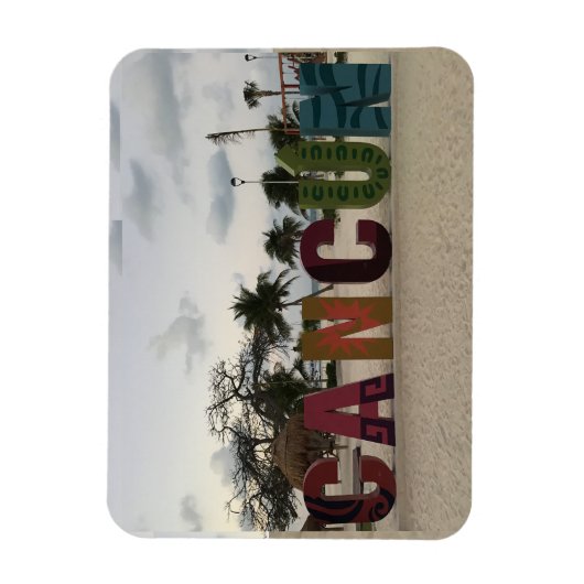 Cancun Sign - Playa Delfine, Mexico Photo Magnet Magneet (Verticaal)
