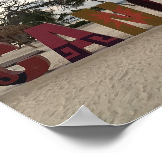 Cancun Sign - Playa Delfine, Mexico-Poster Poster (Hoek)