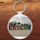 Cancun Sign - Playa Delfine, Mexico-Sleutelhanger Sleutelhanger (Voorkant)