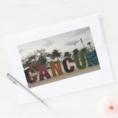 Cancun Sign - Playa Delfine, Mexico-Stickers Rechthoekige Sticker (Envelop)
