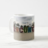 Cancun Sign - Playa Delfine, Mok Mexico (Voorkant links)