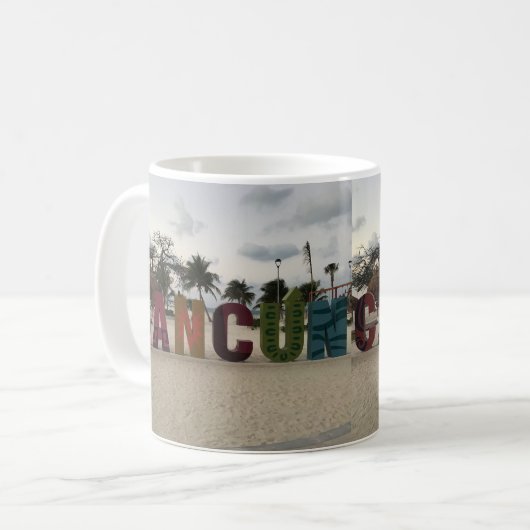 Cancun Sign - Playa Delfine, Mok Mexico (Voorkant links)