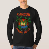 Cancun Spring Break School Vacation Beach Trip Col T-shirt (Voorkant)