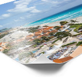 Cancun stad aan het strand foto afdruk (Hoek)