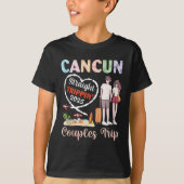 Cancun Straight Tripn 2025 Couples Trip Vacation T T-shirt (Voorkant)