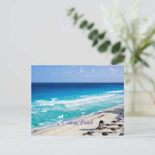 Cancun Strand, Mexico Briefkaart (Staand voorkant)