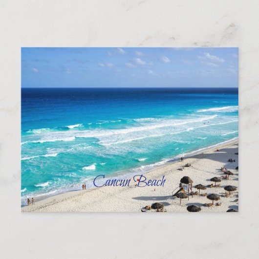 Cancun Strand, Mexico Briefkaart (Voorkant)