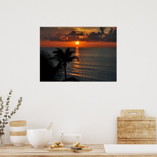 Cancun Sunset Poster (Keuken)