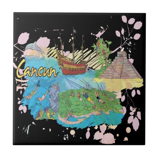 Cancun Tegeltje (Voorkant)