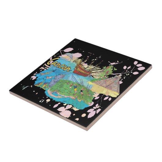 Cancun Tegeltje (Zijkant)