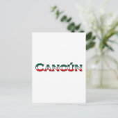 Cancun (tekst logo) briefkaart (Staand voorkant)