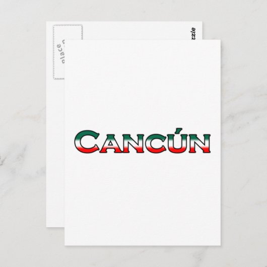 Cancun (tekst logo) briefkaart (Voorkant / Achterkant)
