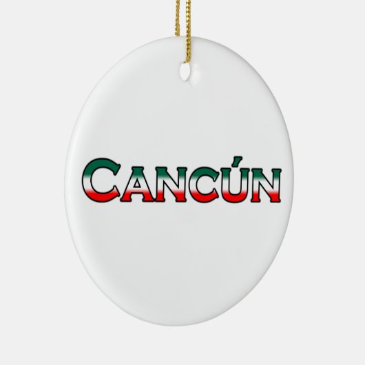 Cancun (tekst logo) keramisch ornament (Rechts)