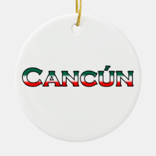 Cancun (tekst logo) keramisch ornament