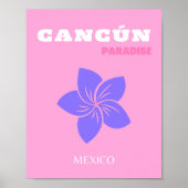 Cancun, Tropische kunst, Preppy, Preppy kamer, roz Poster (Voorkant)