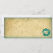 Cancun Twilight Beach Boarding Pass Huwelijk aqua Kaart (Achterkant)