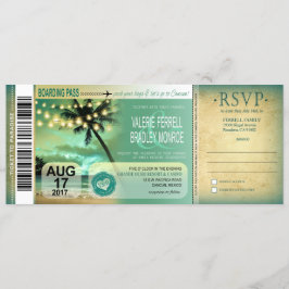 Cancun Twilight Beach Boarding Pass Trouw aqua Kaart