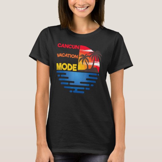 Cancun Vacation Mode Matchig Group Design T-shirt (Voorkant)