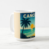 Cancun Vintage Reisposter Mok (Voorkant links)