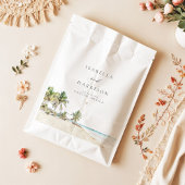 CANCUN Waterverf Beach Palm Tree Destination Bedankzakje