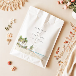 CANCUN Waterverf Beach Palm Tree Destination Bedankzakje