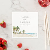 CANCUN Waterverf Beach Palm Tree Destination Servet (Insitu)