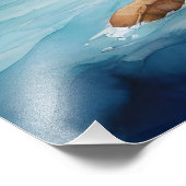 Cancun waterverf kunst foto afdruk (Hoek)
