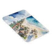 Cancun waterverf kunst magneet (Rechterzijde)