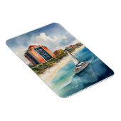 Cancun waterverf kunst magneet (Rechterzijde)